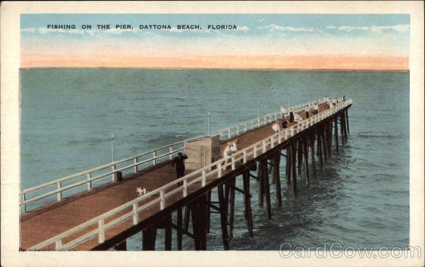 Fishing on the pier Daytona Beach Florida