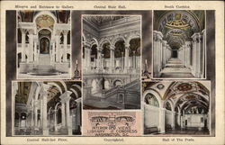 Interior Views of the Library of Congress Postcard