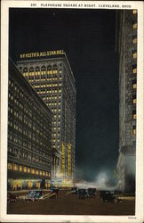 Playhouse Square at Night Cleveland, OH Postcard Postcard