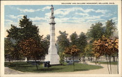 Soldiers' and Sailors' Monument Postcard