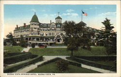 Buena Vista Springs Hotel Pennsylvania Postcard Postcard