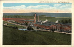 Juniata Shops, Penna. R.R Postcard