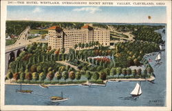 The Hotel Westlake, Overlooking Rocky River Valley Postcard