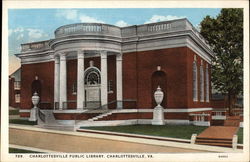 Charlottesville Public Library Virginia Postcard Postcard