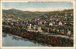 Bird's Eye View of West Side Residence Section Grafton, WV Postcard Postcard