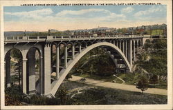 Larimer Avenue Bridge, East Liberty Pittsburgh, PA Postcard Postcard