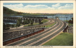 Rockville Bridge Harrisburg, PA Postcard Postcard