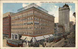 Liberty Avenue and Federal Street Pittsburgh, PA Postcard Postcard