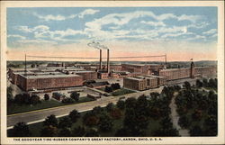 The Goodyear Tire - Rubber Company's Great Factory Postcard