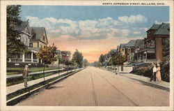 North Jefferson Street Bellaire, OH Postcard Postcard