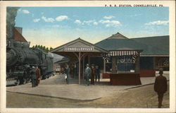 P. R. R. Station Connellsville, PA Postcard Postcard