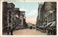 Market Street Newark, NJ Postcard Postcard
