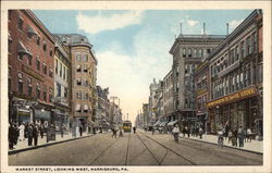 Market Street, Looking West Postcard