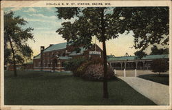 C. & N. W. Railway Station Postcard