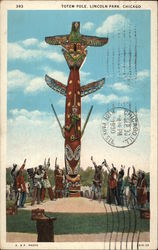 Totem Pole, Lincoln Park Postcard