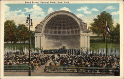 Band Stand, Central Park Postcard