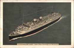 Clyde-Mallory Lines - Sister Ships Swanee and Iroquois Cruise Ships Postcard Postcard