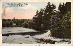 Falls Contoocook River Park Postcard