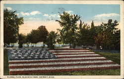Floral Flag, Gladwin Park Postcard