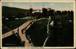 Auditorium and Campus East Northfield, MA Postcard Postcard