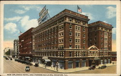 New Orlando Hotel and Powers Building Postcard