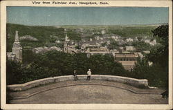 View from Fairview Ave Naugatuck, CT Postcard Postcard