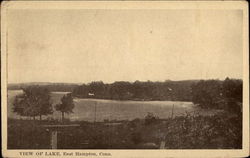 View of Lake East Hampton, CT Postcard 