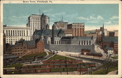 Down Town Pittsburgh, PA Postcard Postcard