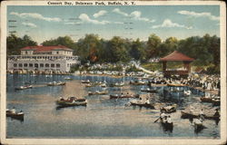 Concert Day, Delaware Park Buffalo, NY Postcard Postcard