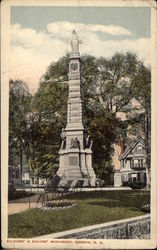 Soldiers' & Sailors' Monument Nashua, NH Postcard Postcard
