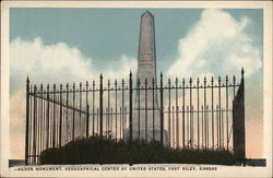 Ogden Monument, Geographical Center of United States Postcard