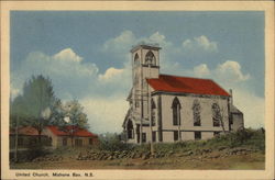 United Church Mahone Bay, NS Canada Nova Scotia Postcard Postcard