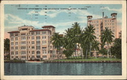 Granada Apartments and Henrietta Towers Miami, FL Postcard Postcard