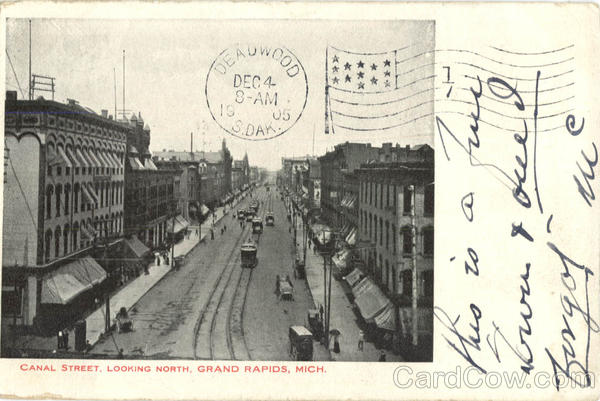 Canal Street, Looking North Grand Rapids Michigan