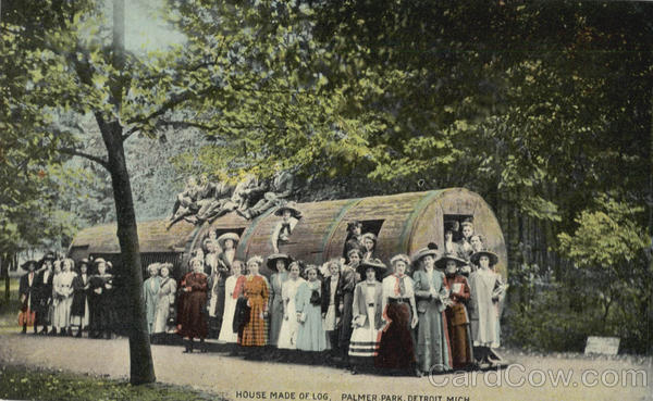 House Made of Log,, Palmer Park Detroit Michigan