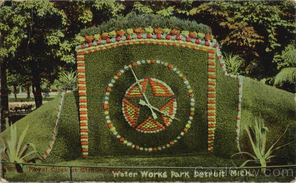 Floral Clock, Gladwin Park, Water Works Park Detroit Michigan