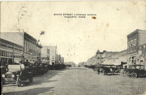 State Street Scene Looking North Augusta Kansas