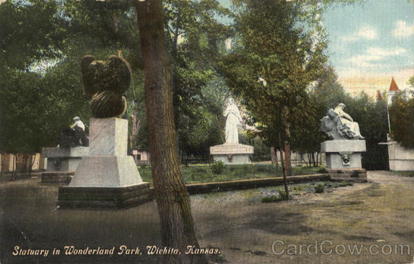 Statuary in Wonderland Park Wichita Kansas