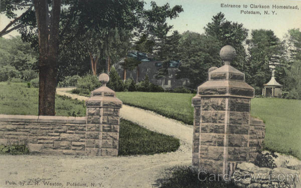 Entrance to Clarkson Homestead Potsdam New York