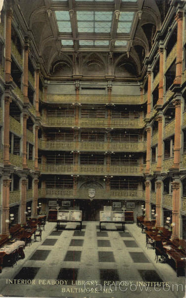 Interior Peabody Library, Peabody Institute Baltimore Maryland