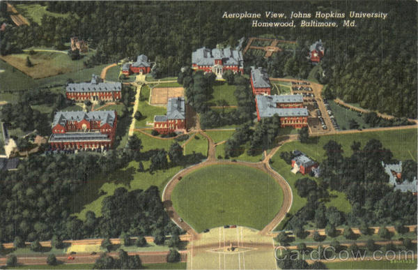 Aeroplane View, Johns Hopkins University Homewood Baltimore Maryland