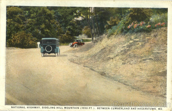 National Highway , Sideling Hill Mountain(1550 FT.) Cumberland Maryland