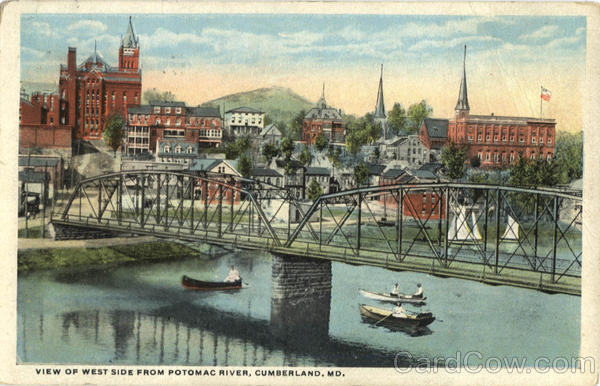 View of West Side, Potomac River Cumberland Maryland
