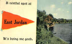 A Restful Spot Banner Card Postcard