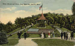 Cedar Mound and Floral Flag, Bell Isle Postcard