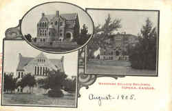 Washburn College Buildings Topeka, KS Postcard Postcard