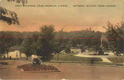 West Entrance , Franklin Avenue, National Military Home Leavenworth, KS Postcard Postcard