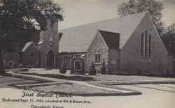 First Baptist Church Osawatomie, KS Postcard Postcard