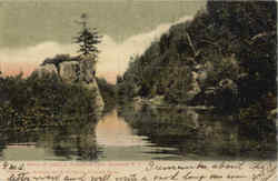 Scene of Outlet of Butterfield Lake Postcard