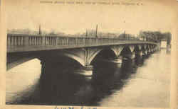 Phoenix Bridge From West Side of Oswego River Postcard